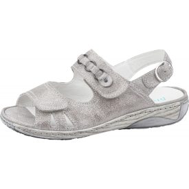   Waldlaufer kényelmi tépőzáras szandál Garda bőr szürke