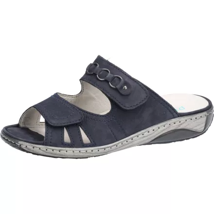 Waldlaufer kényelmi tépőzáras papucs Garda nubuk sötétkék