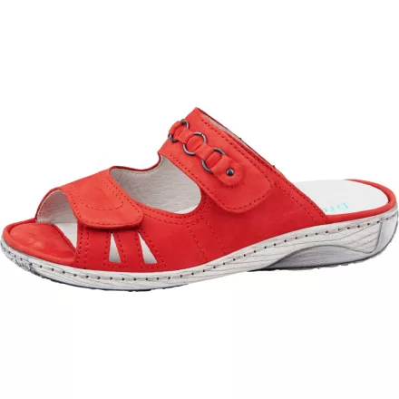 Waldlaufer kényelmi tépőzáras papucs Garda nubuk piros