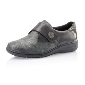   Solidus tépőzáras cipő Kate bőr/sztreccs/lakkbőr szürke