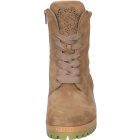 Waldlaufer kényelmi fűzős cipzáras bokacsizma Hanako velúr bézs