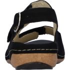 Waldlaufer kényelmi tépőzáras szandál Heliett nubuk fekete