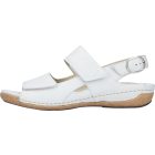 Waldlaufer kényelmi tépőzáras szandál Heliett bőr fehér