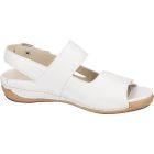 Waldlaufer kényelmi tépőzáras szandál Heliett bőr fehér