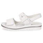 Waldlaufer kényelmi tépőzáras szandál Hakura bőr fehér