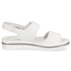 Waldlaufer kényelmi tépőzáras szandál Hakura bőr fehér
