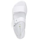 Waldlaufer kényelmi tépőzáras szandál Hakura bőr fehér