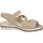 Waldlaufer kényelmi tépőzáras szandál Hakura nubuk bézs