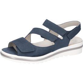   Waldlaufer kényelmi tépőzáras szandál Hakura nubuk farmerkék