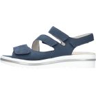 Waldlaufer kényelmi tépőzáras szandál Hakura nubuk farmerkék