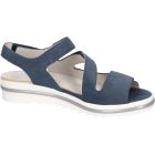 Waldlaufer kényelmi tépőzáras szandál Hakura nubuk farmerkék