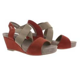   Mephisto belebújós magastalpú szandál Barbara bőr homok piros