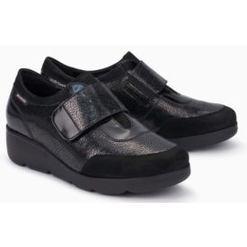   Mobils by Mephisto tépőzáras magastalpú félcipő Ginger bőr/nubuk fekete