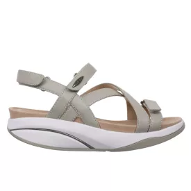 MBT tépőzáras szandál Kiburi bőr szürke/drapp