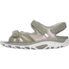 Waldlaufer dynamic gördülő talpú tépőzáras szandál Hanni velúr/fényes bőr zöld drapp