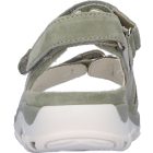 Waldlaufer dynamic gördülő talpú tépőzáras szandál Hanni velúr/fényes bőr zöld drapp