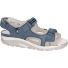 Waldlaufer dynamic gördülő talpú tépőzáras szandál Hanni nubuk kék szürke