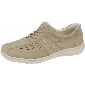   Waldlaufer kényelmi lyukacsos fűzős cipő Herwig nubuk világos bézs