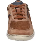 Waldlaufer kényelmi fűzős cipzáras cipő Herwig velúr/textil barna kék