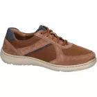 Waldlaufer kényelmi fűzős cipzáras cipő Herwig velúr/textil barna kék