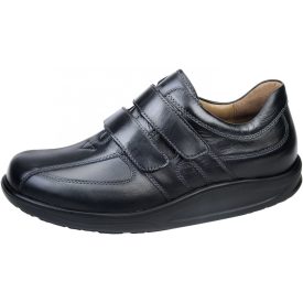   Waldlaufer dynamic gördülő talpú tépőzáras cipő Helgo bőr fekete