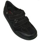 Waldlaufer dynamic gördülő talpú tépőzáras cipő Helgo nubuk fekete