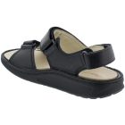 Waldlaufer dynamic gördülő talpú tépőzáras szandál Hanno bőr fekete