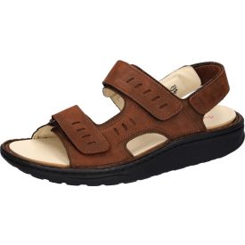   Waldlaufer dynamic gördülő talpú tépőzáras szandál Hanno nubuk barna