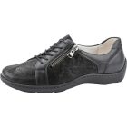 Waldlaufer kényelmi fűzős cipzáras cipő Henni bőr/nubuk fekete