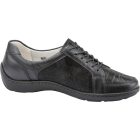 Waldlaufer kényelmi fűzős cipzáras cipő Henni bőr/nubuk fekete