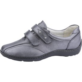 Waldlaufer kényelmi tépőzáras cipő Henni bőr szürke