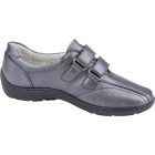 Waldlaufer kényelmi tépőzáras cipő Henni bőr szürke