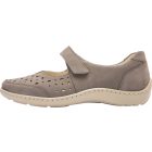 Waldlaufer kényelmi tépőzáras balerina Henni nubuk barnásszürke