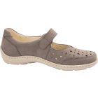 Waldlaufer kényelmi tépőzáras balerina Henni nubuk barnásszürke