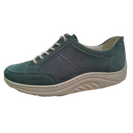   Waldlaufer dynamic gördülő talpú fűzős cipő Helli nubuk kék