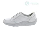 Waldlaufer dynamic gördülő talpú fűzős cipő Helli bőr fehér ezüst