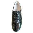 Waldlaufer dynamic gördülő talpú fűzős cipzáras cipő Helli lakkbőr fekete