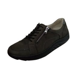   Waldlaufer dynamic gördülő talpú fűzős cipzáras cipő Helli nubuk/bőr szürke