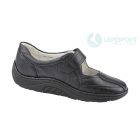 Waldlaufer dynamic gördülő talpú tépőzáras balerina Helli bőr fekete