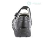 Waldlaufer dynamic gördülő talpú tépőzáras balerina Helli bőr fekete