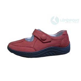   Waldlaufer dynamic gördülő talpú tépőzáras balerina Helli nubuk bordó