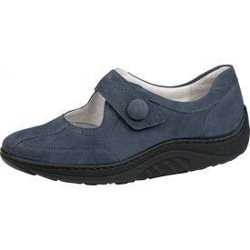   Waldlaufer dynamic gördülő talpú tépőzáras balerina Helli nubuk kék