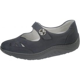   Waldlaufer dynamic gördülő talpú lyukacsos tépőzáras balerina Helli nubuk sötétkék