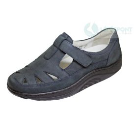   Waldlaufer dynamic gördülő talpú lyukacsos tépőzáras cipő Helli nubuk sötétkék