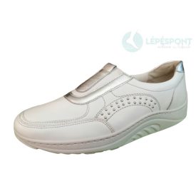   Waldlaufer dynamic gördülő talpú belebújós cipő Helli bőr fehér ezüst