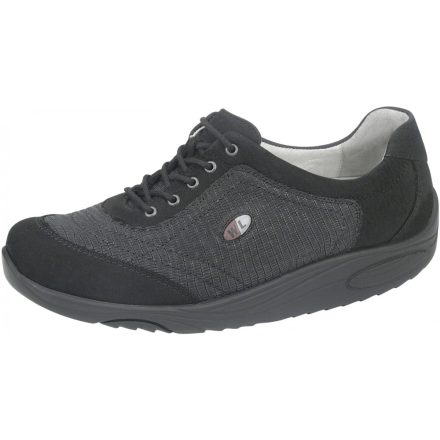 Waldlaufer dynamic fűzős cipő Herina nubuk mintás fekete