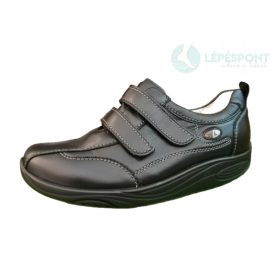   Waldlaufer dynamic gördülő talpú tépőzáras cipő Herina bőr fekete