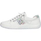 Waldlaufer kényelmi fűzős cipzáras cipő K-Milena bőr fehér ezüst