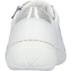 Waldlaufer kényelmi fűzős cipzáras cipő K-Milena Vegán bőr fehér ezüst