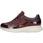 Waldlaufer kényelmi fűzős cipzáras cipő K-Janka lakkbőr/velúr/bőr bordó